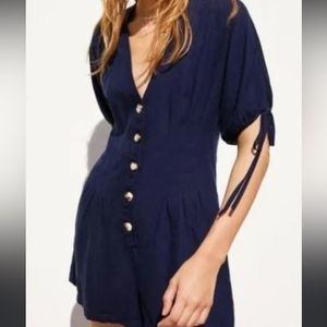 Zara Blue romper NWT